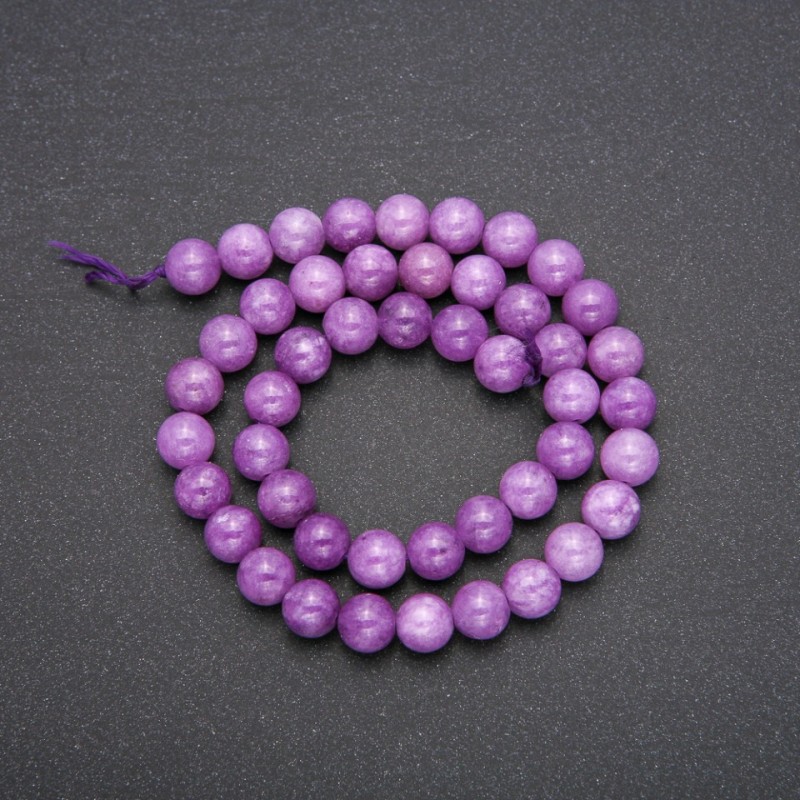 Tinted Quartz (Amethyst-Style) Beads, Smooth Round, Strand, Diameter 8mm, Length 38cm (+/-)