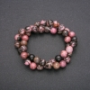 Rhodonite Beads, Smooth Round, Strand, Diameter 8.5mm, Length 38cm (+/-)