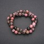 Rhodonite Beads, Smooth Round, Strand, Diameter 8.5mm, Length 38cm (+/-)