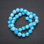 Imitation Larimar Acrylic Beads, Smooth Round, Strand, Diameter 10mm, Length 38cm (+/-)