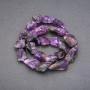 Raw Amethyst Nugget Beads on Strand, Tumbled, Diameter 15x23mm (+/-), Length 42cm