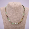 Natural Chrysoprase Stone Necklace, tumbled beads, diameter 7x9(+-)mm, length 48cm