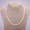 Rock Crystal Natural Stone Necklace, tumbled, diameter 8x10(+-)mm, length 45cm+