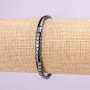 Elastic Bracelet, Hematite Zigzag Stone, Diameter 5x4x3mm, Length 18cm