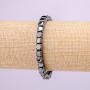 Elastic Hematite Cube Stone Bracelet, diameter 6x6(+-)mm, length 18cm