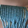 Czech Crystal Beads Matte Sea Wave Turquoise "Rondelle", Diameter 6mm Strand, Length 41cm