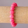 Imitation Tourmaline Bracelet on Elastic, Smooth Bead, 12mm Diameter, 18cm Circumference