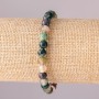Colourful Jasper Bracelet on Elastic, Smooth Bead, 6mm Diameter, 18cm Circumference