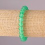 Bracelet Jade on elastic band smooth round bead, diameter 8mm, length 18cm