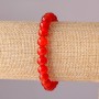 Carnelian Bracelet on Elastic, Smooth Bead, 8mm Diameter, 18cm Circumference