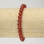 Carnelian Bracelet on Elastic, Smooth Bead, 6mm Diameter, 18cm Circumference