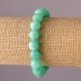 Jadeite Bracelet on Elastic, Smooth Bead, 10mm Diameter, 18cm Length