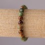 Natural Jasper Bracelet on Elastic, Smooth Bead, 8mm Diameter, 18cm Circumference