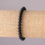 Agate Bracelet artificial on elastic smooth round bead, diameter 6mm circumference 18cm
