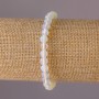 Moonstone Bracelet on Elastic, Smooth Bead, 6mm Diameter, 18cm Length