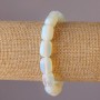 Moonstone Bracelet, Barrel Beads on Elastic, 10x14mm, 18cm Circumference