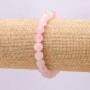 Natural Rose Quartz Bracelet on Elastic, Smooth Bead, 10mm+ Diameter