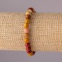 Natural Mookaite Jasper Bracelet on Elastic, Smooth Round Beads, 6mm Diameter, 18cm Circumference