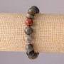 Jasper Bracelet on Elastic, Smooth Bead, 10mm Diameter, 18cm Circumference