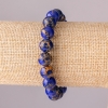 Bracelet Variscite Blue Synthetic Elastic Smooth Round Bead, Diameter 10mm, Length 18cm