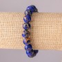 Bracelet Variscite Blue Synthetic Elastic Smooth Round Bead, Diameter 10mm, Length 18cm