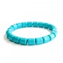 Elastic bracelet blue Turquoise stones cylinder 8.5×9 (+-) mm