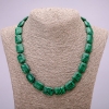 Malachite (Pressed) Necklace, rectangle beads 13x18mm, length 48cm