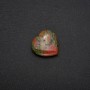 Heliotrope Jasper Souvenir Stone in Heart Shape, 30x30x10(+/-)mm