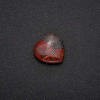 Jasper Souvenir Stone in Heart Shape, 30x30x10(+/-)mm