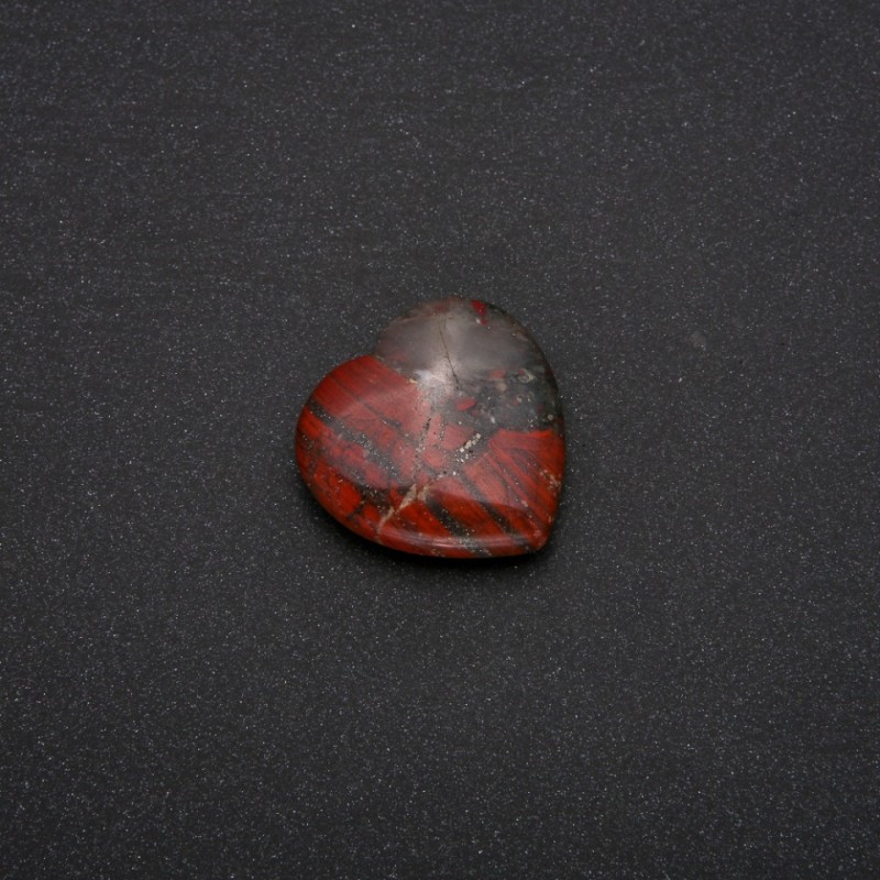 Jasper Souvenir Stone in Heart Shape, 30x30x10(+/-)mm