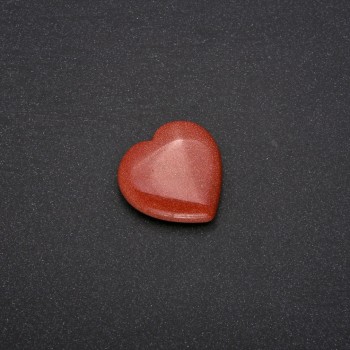 Aventurine Golden Sand Souvenir Stone in Heart Shape, 30x30x10(+/-)mm