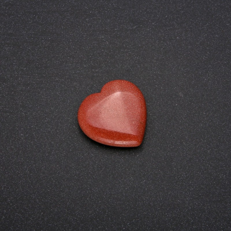 Aventurine Golden Sand Souvenir Stone in Heart Shape, 30x30x10(+/-)mm