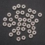 Silver-Tone Metal Spacer Bead, 2.5x8(+-)mm, pack 20g, 35(+-)pcs
