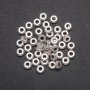 Findings Spacer Bead, Metal Colour Silver, Diameter 3×7(+/-)mm, Pack 20g, 45(+/-)pcs