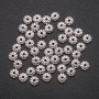 Silver-Tone Metal Spacer Bead, 2.5x7(+-)mm, pack 20g, 45(+-)pcs