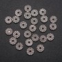 Silver-Tone Metal Spacer Bead, 2.5x9(+-)mm, pack 20g, 25(+-)pcs