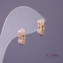 Xuping Earrings with White Stones, diameter 3.5mm, length 12mm, gold colour