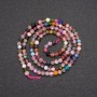 Natural Stone Assorted Beads on a Thread, Faceted Ball, 3mm Diameter, 38cm Length