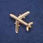 Aeroplane Brooch, Gold-Tone Metal, 40x39mm