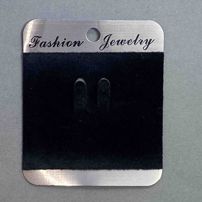 Brooch Display Pad Black Velvet 7x6cm, Black Plastic, 100 pcs