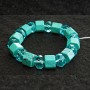 Bracelet on elastic blue turquoise (single) with veins and Czech glass