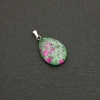 Drop Pendant in Natural Zoisite Stone 25x18(+-)mm