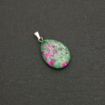 Drop Pendant in Natural Zoisite Stone 25x18(+-)mm