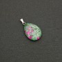 Drop Pendant in Natural Zoisite Stone 25x18(+-)mm