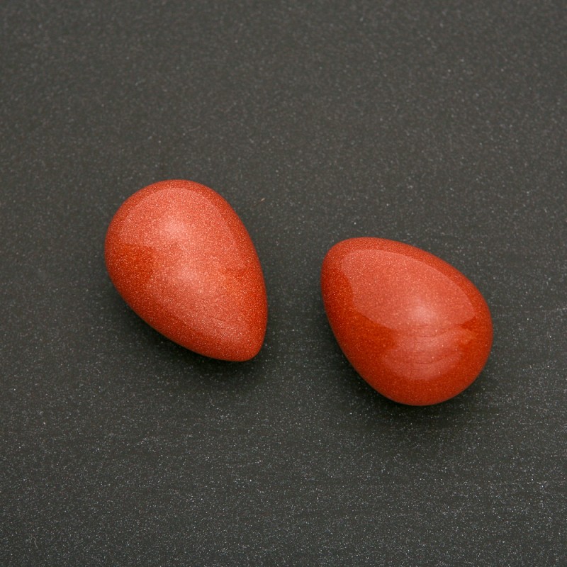 Souvenir Egg in Natural Aventurine "Golden Sand" Stone (+-)35x25mm
