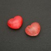 Souvenir Heart Stone in Natural Chalcedony (+-)21x27mm