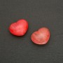 Souvenir Heart Stone in Natural Chalcedony (+-)21x27mm