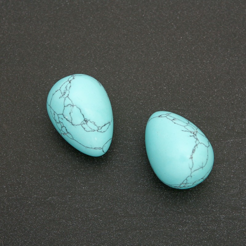 Souvenir Egg in Turquoise Stone (+-)30x20mm