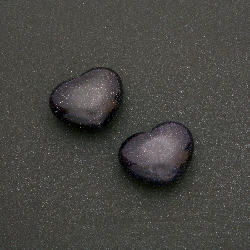 Souvenir Heart Aventurine "Cairo Night" Blue Sand (+-)21x27mm