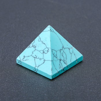 Natural Stone Pyramid Pressed Turquoise, height (+/-)30mm, length (+/-)37mm
